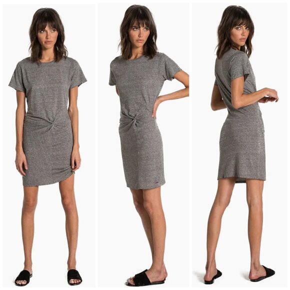 n:Philanthrophy Jazz Twisted Short Sleeve Mini Dress || SZ XS || Gray - Picture 1 of 16
